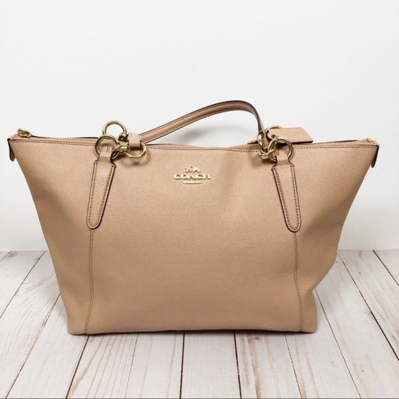 Coach Handbags - Coach Ava Nude Pink Leather Shopper Shoulder Purse